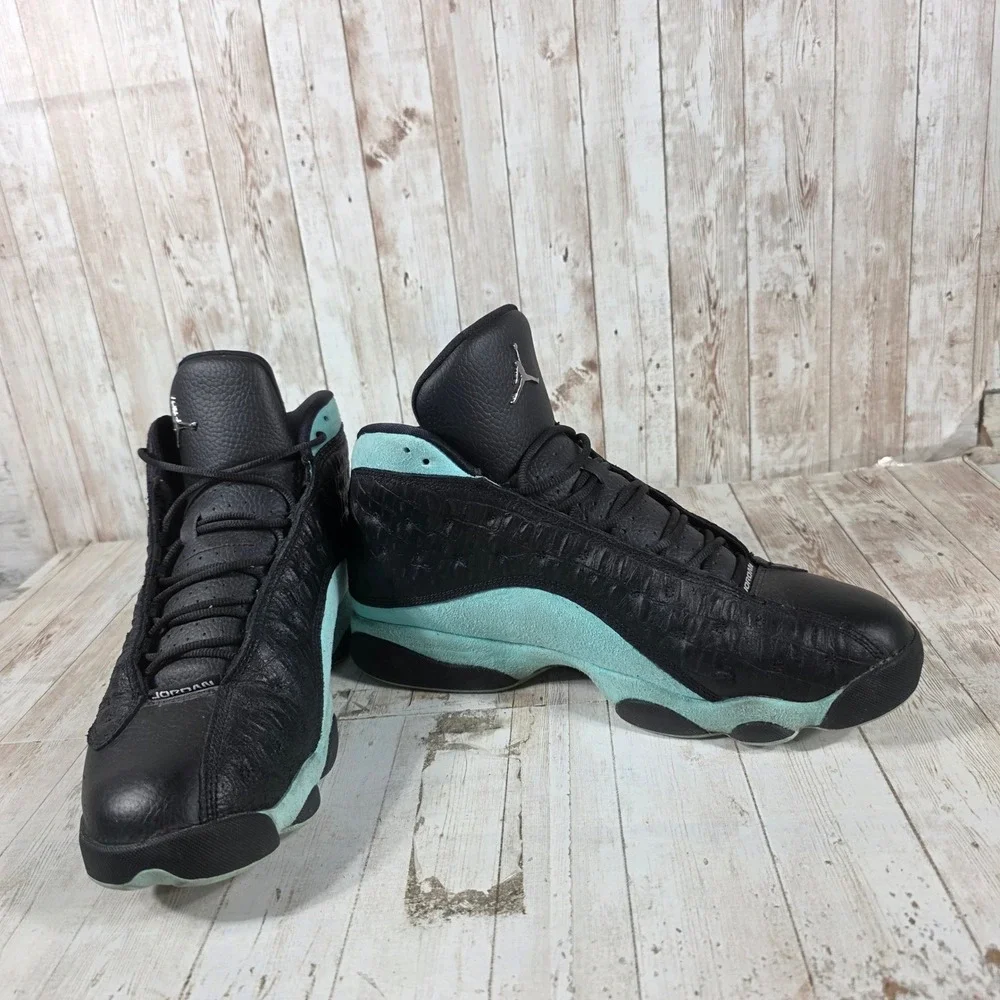Air Jordan 13 Retro Island‎ Green Mens Basketball Shoes 414571-030 Black Size 13
